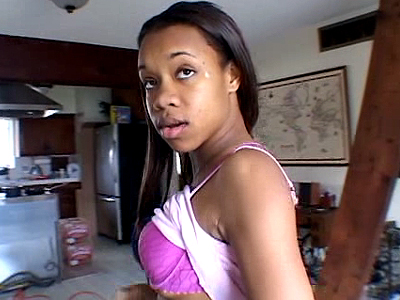 Ghetto Pearls presents Young ebony hottie doing nice blowjob ...