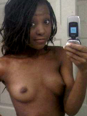 African Porn Photo: Ebony teen in non-nude self-shot pictures.
