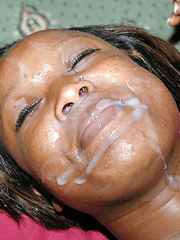Black Housewife Naked - African Porn Photo: Black housewife gets cum facial. Booty ...