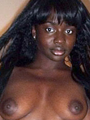 African Porn Photo: Luscious black tits with a small sexy nipples. Looks a  hot.