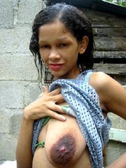 Black Nipples Ebony - African ebony whore with huge dark nipples.