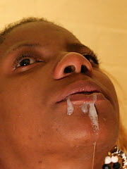 Ebony Caroline's head is held in place..