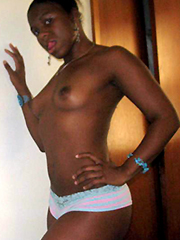 Ebony girl showing hot body