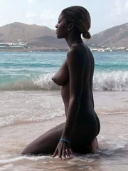 Sexy ebony bitches on the beach.